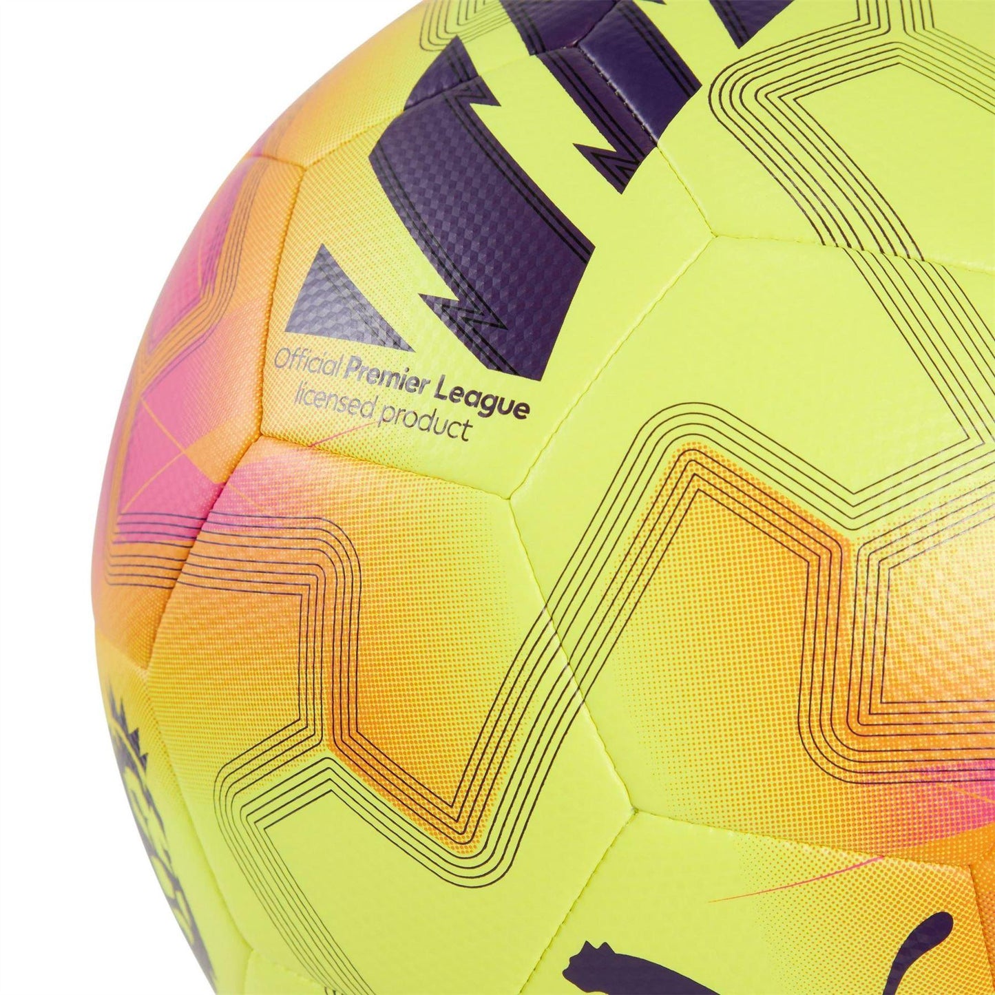 Yellow-Pink - Side - Puma Unisex Adult Geometric Pattern Match Football