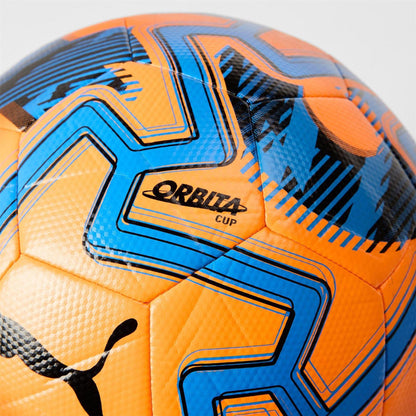 Orange-Blue - Back - Puma Unisex Adult Geometric Pattern Match Football