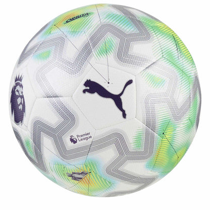 White-Green - Side - Puma Unisex Adult Geometric Pattern Match Football
