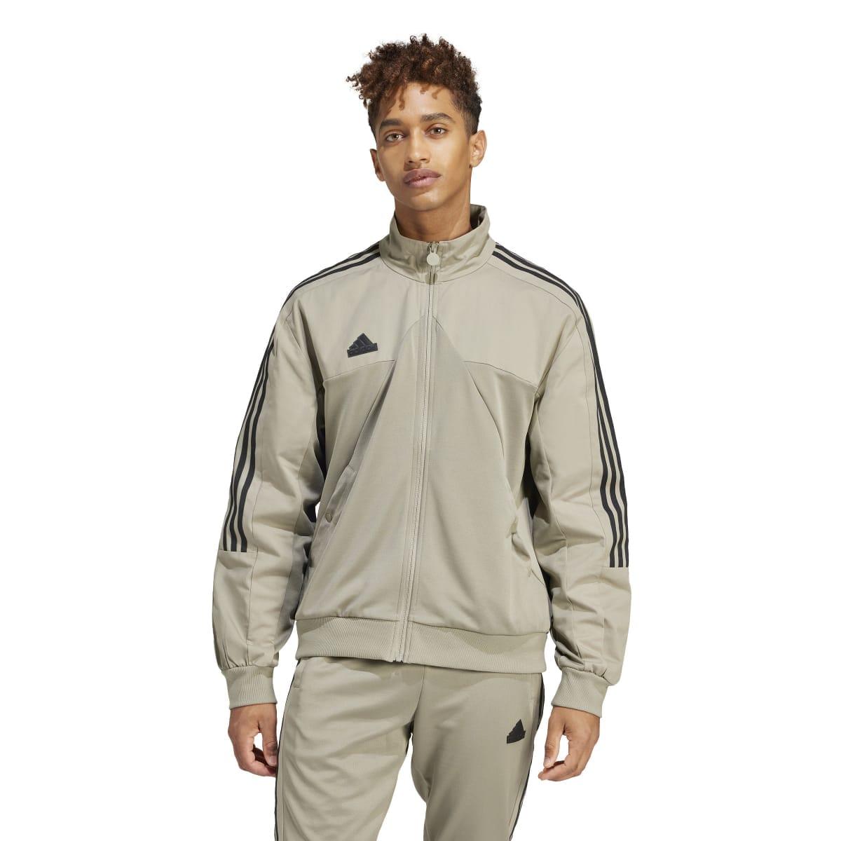 Green - Side - Adidas Mens Tiro Material Mix Track Jacket