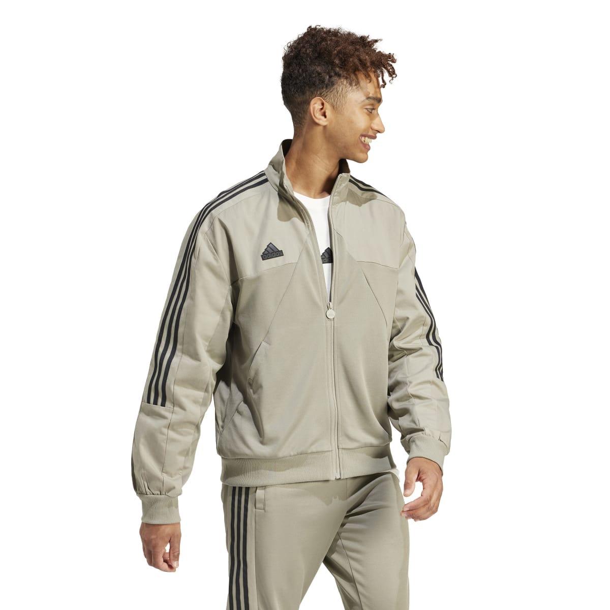 Green - Pack Shot - Adidas Mens Tiro Material Mix Track Jacket