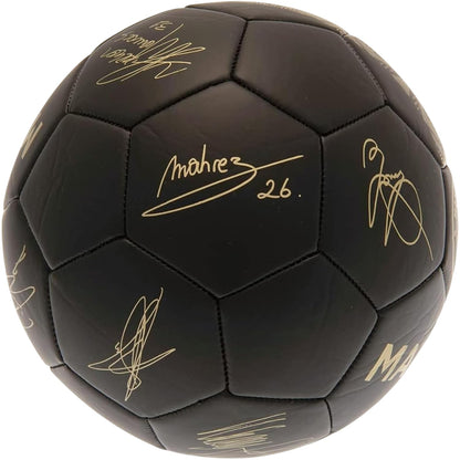 Black - Back - Manchester City FC Team Phantom Lettering Football