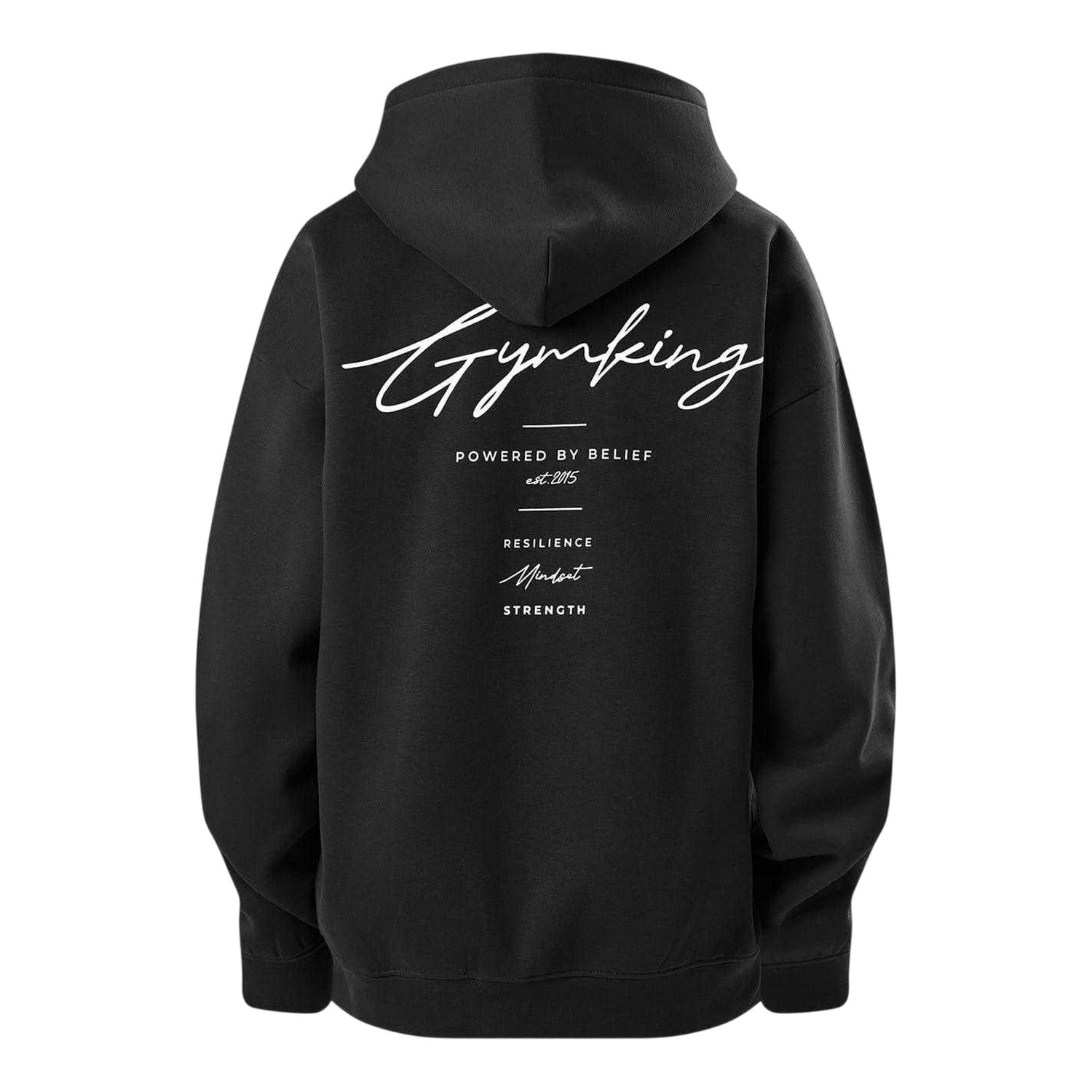 Black - Back - Gym King Unisex Adult Graphic Oversized Hoodie
