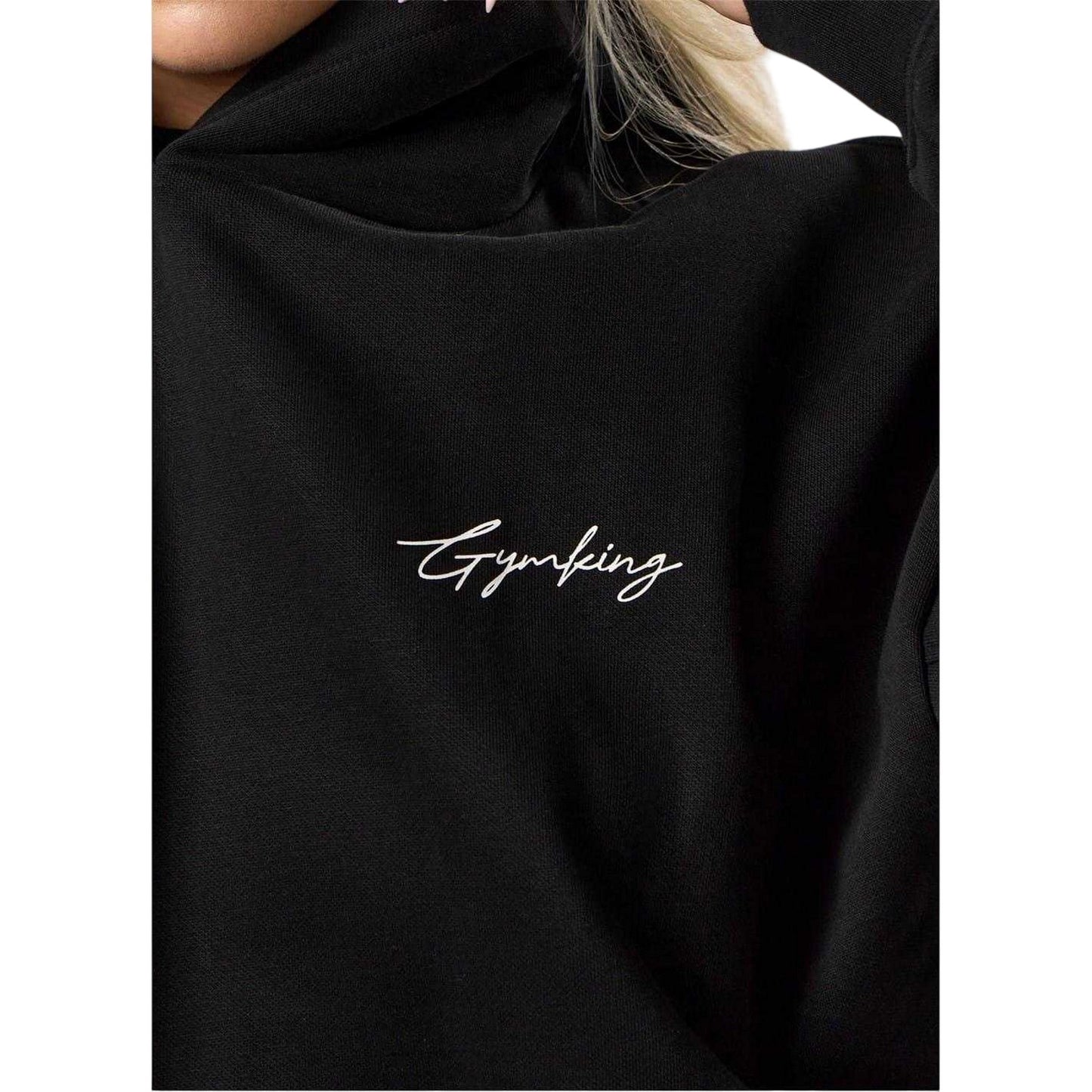 Black - Side - Gym King Unisex Adult Graphic Oversized Hoodie