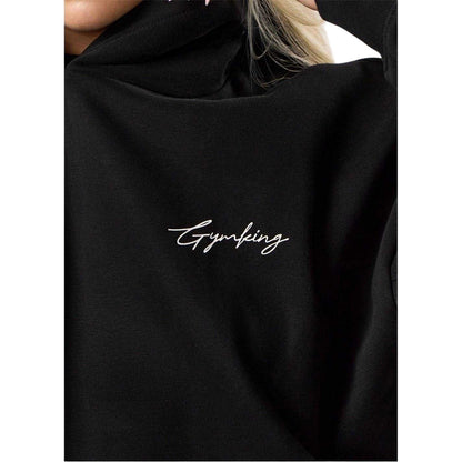 Black - Side - Gym King Unisex Adult Graphic Oversized Hoodie