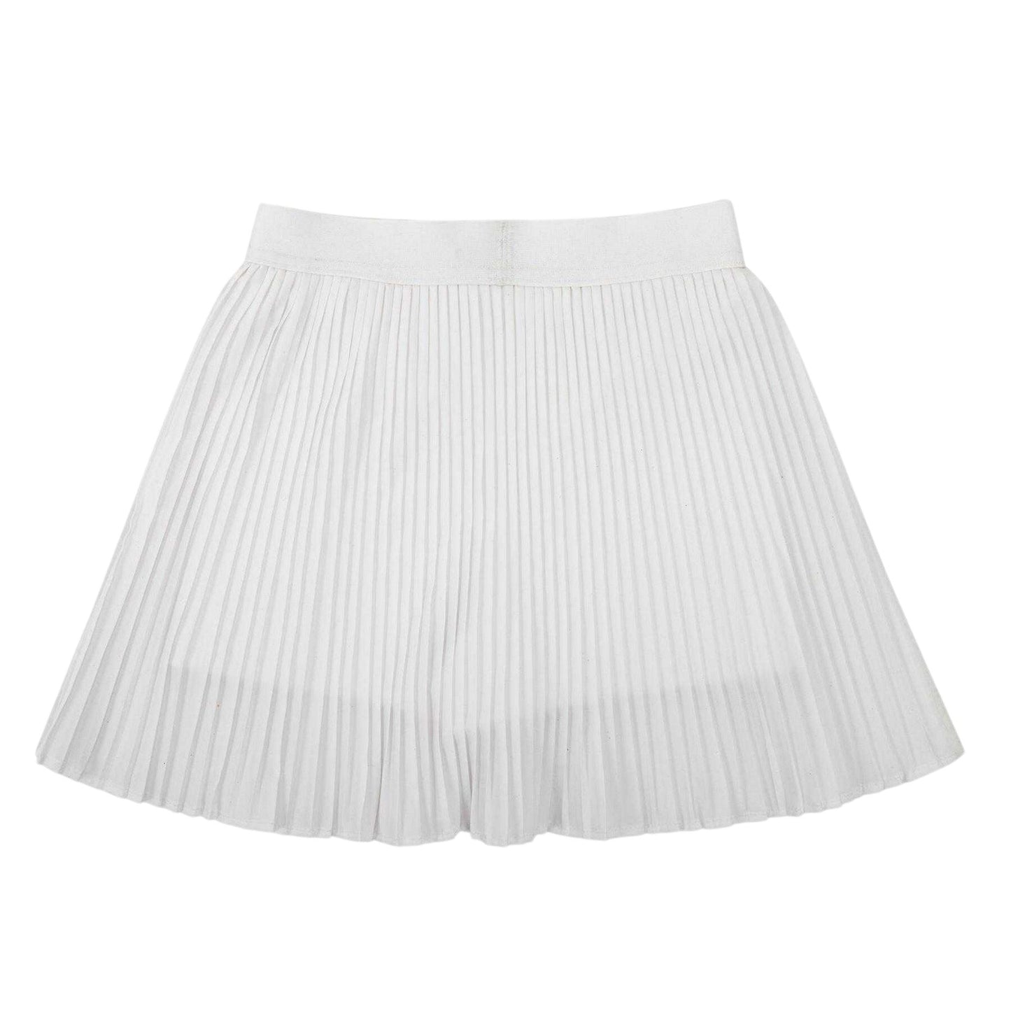 White - Back - Slazenger Girls Logo Micro Pleat Tennis Skirt