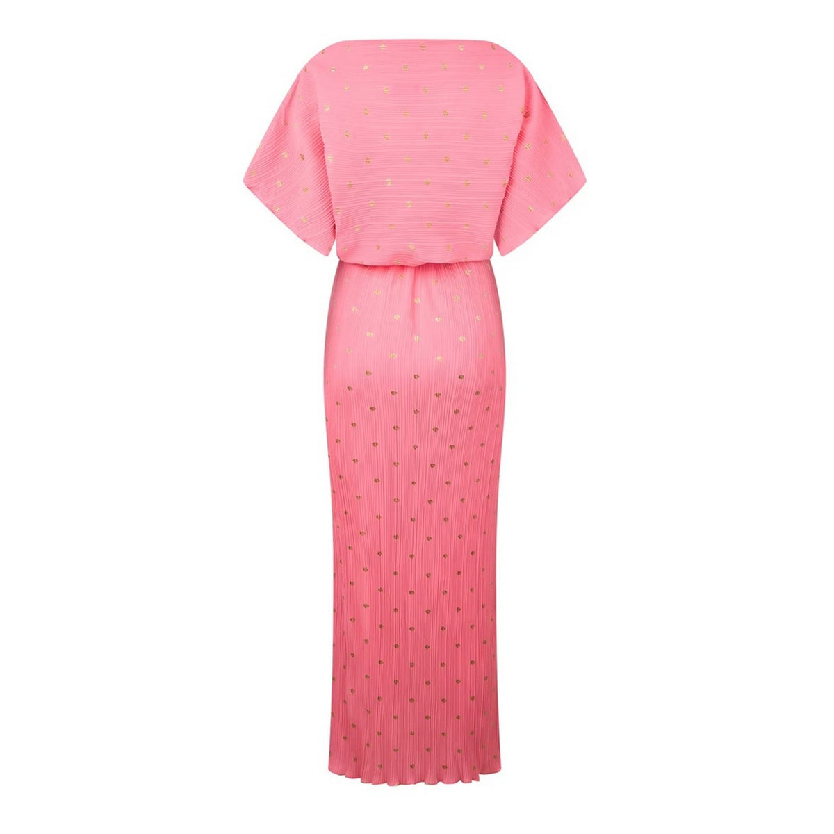 Pink - Back - Never Fully Dressed Womens-Ladies Tilly Plisse Midi Dress