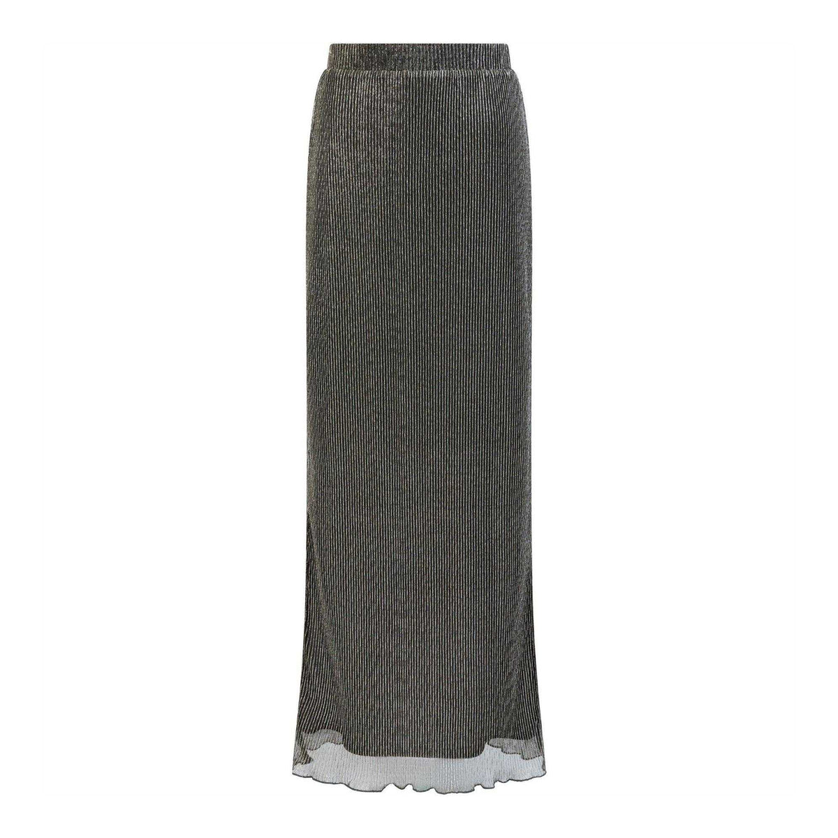 Black - Front - French Connection Womens-Ladies Tamy Lurex Plisse Maxi Skirt
