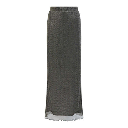 Black - Front - French Connection Womens-Ladies Tamy Lurex Plisse Maxi Skirt