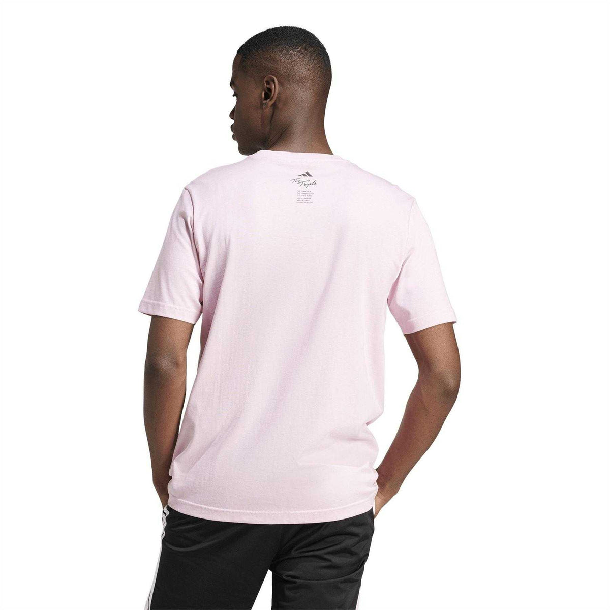 Pink - Side - Adidas Mens Drink Logo T-Shirt