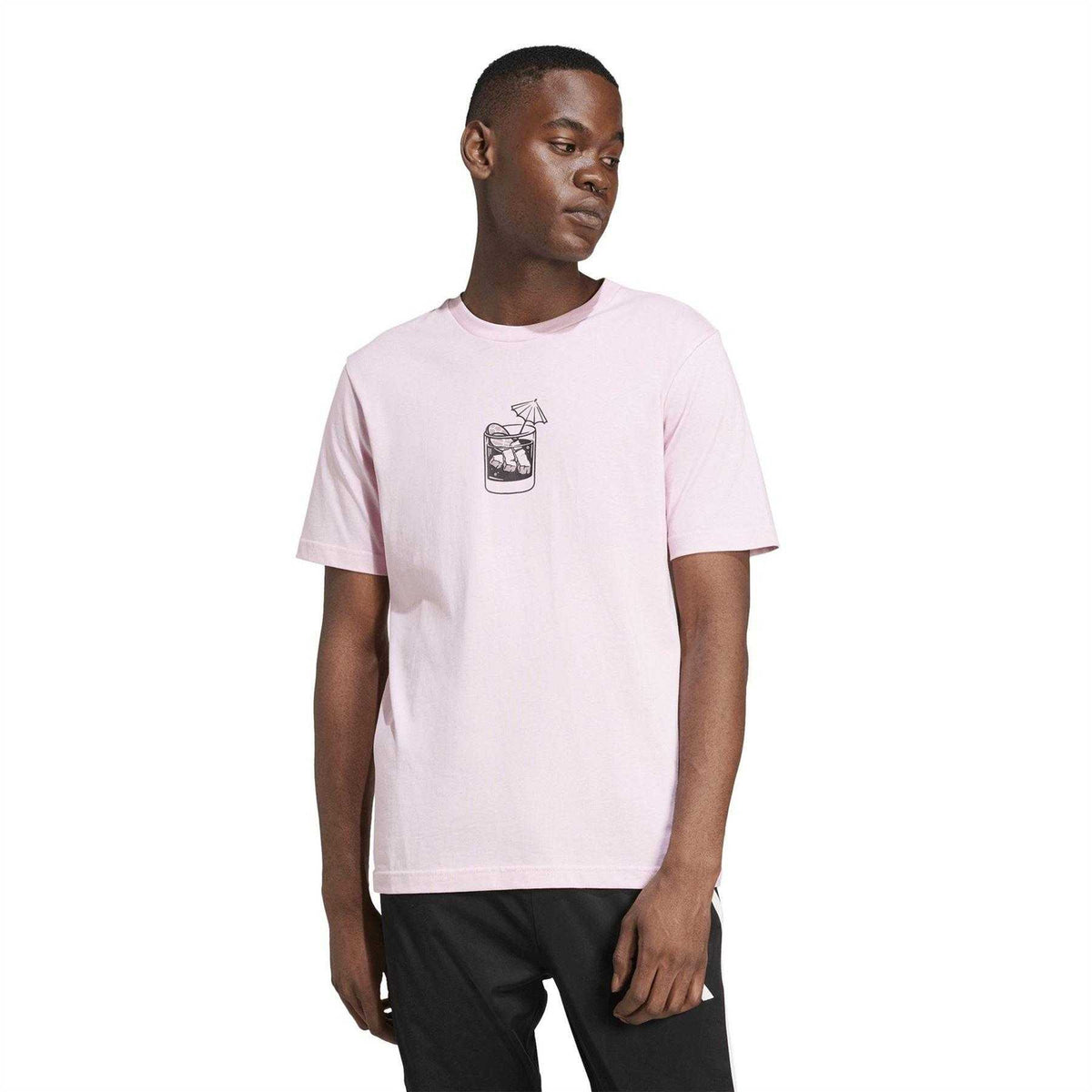 Pink - Lifestyle - Adidas Mens Drink Logo T-Shirt