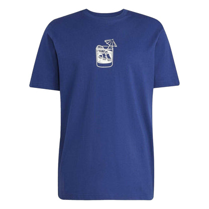 Blue - Front - Adidas Mens Drink Logo T-Shirt