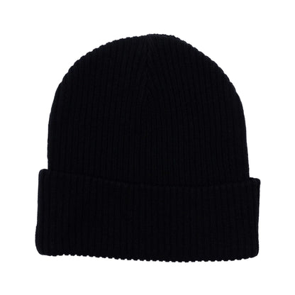 Black - Back - SikSilk Core Embroidered Logo Beanie