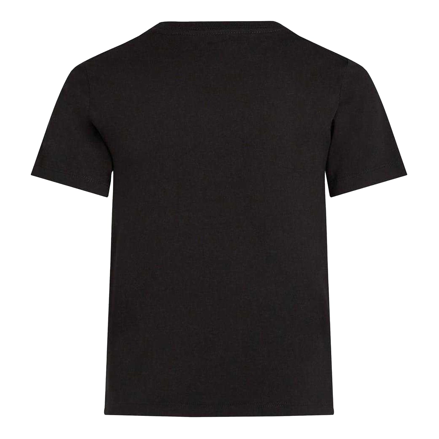 Black - Back - Calvin Klein Childrens-Kids Jeans Monogram Crew Neck Regular T-Shirt