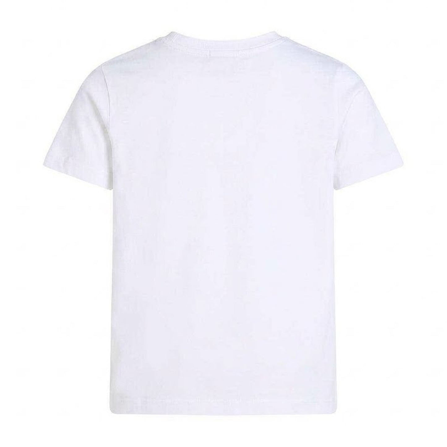 White - Back - Calvin Klein Childrens-Kids Jeans Monogram Crew Neck Regular T-Shirt
