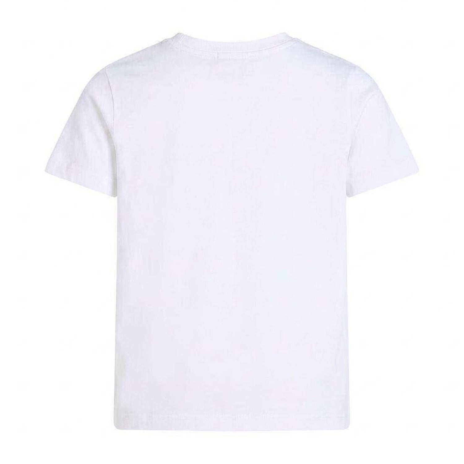 White - Back - Calvin Klein Childrens-Kids Jeans Monogram Crew Neck Regular T-Shirt