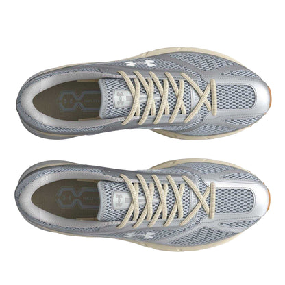 Grey - Side - Under Armour Childrens-Kids HOVR Apparition Low Trainers