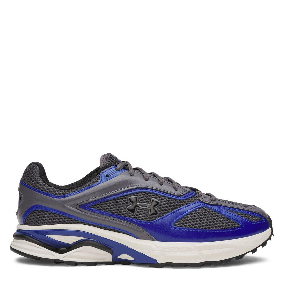 Grey-Blue - Front - Under Armour Childrens-Kids HOVR Apparition Low Trainers