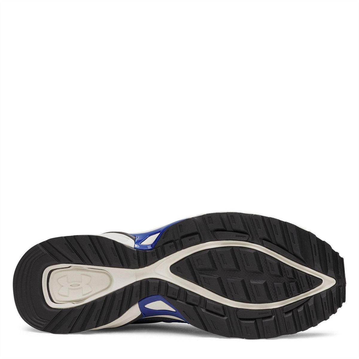 Grey-Blue - Side - Under Armour Childrens-Kids HOVR Apparition Low Trainers