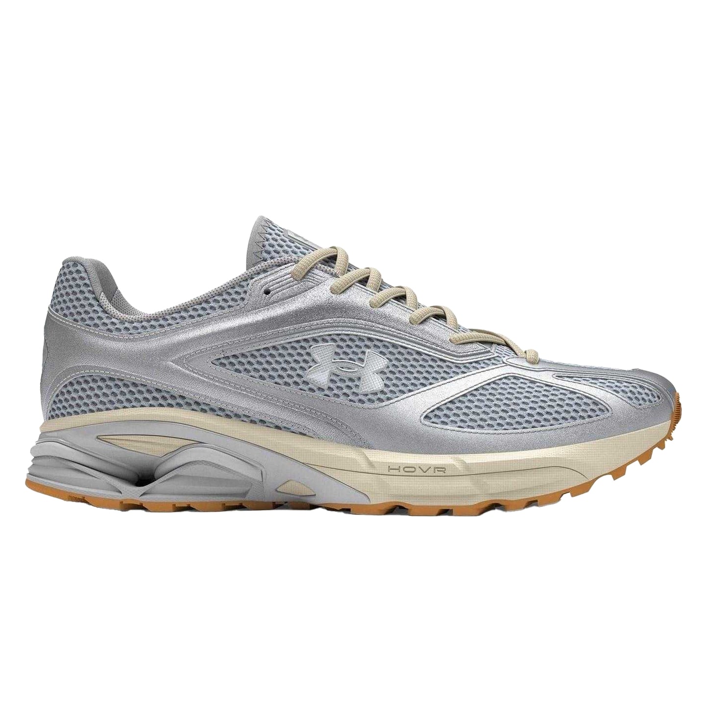 Grey - Front - Under Armour Childrens-Kids HOVR Apparition Low Trainers