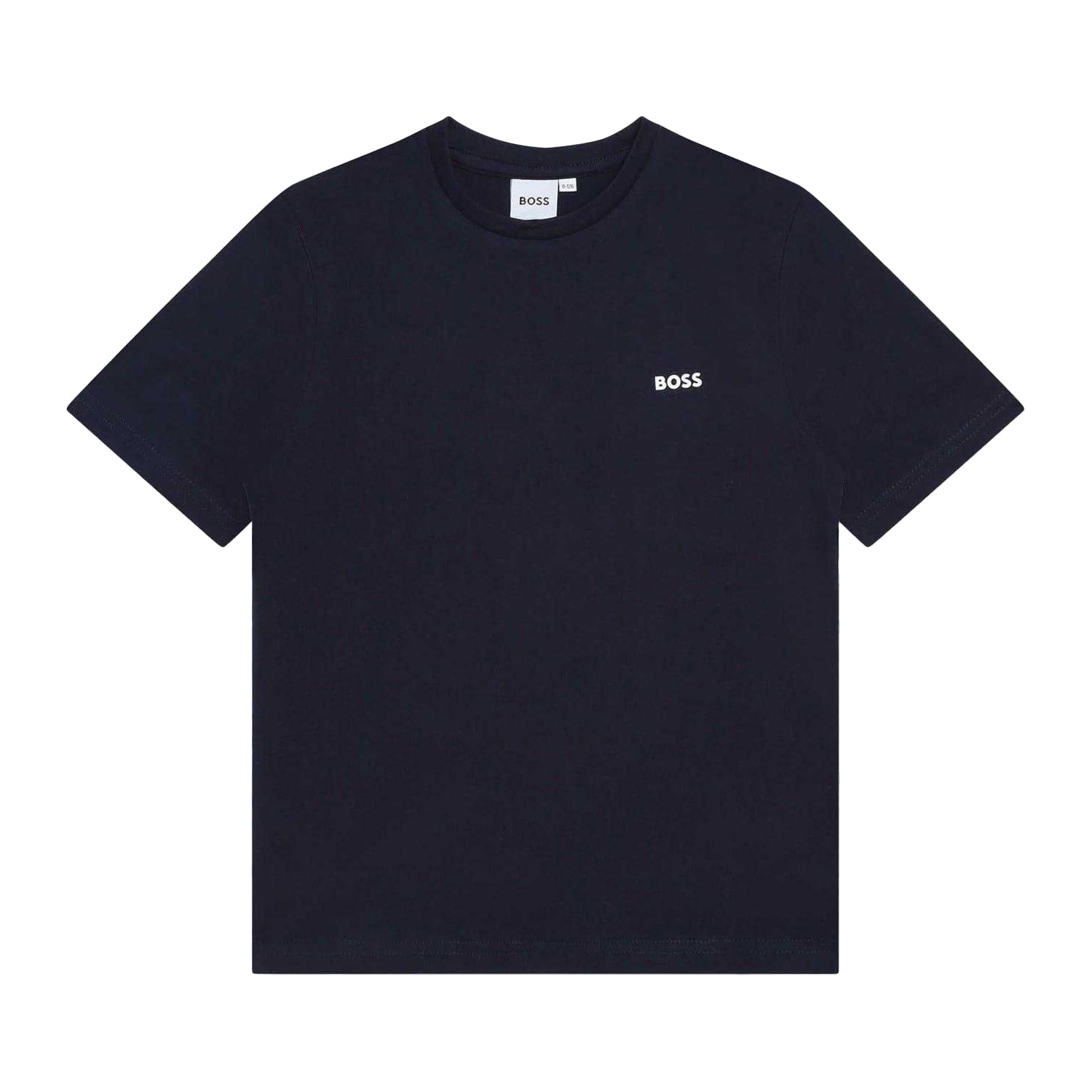 Navy - Front - Boss Boys Small Logo T-Shirt