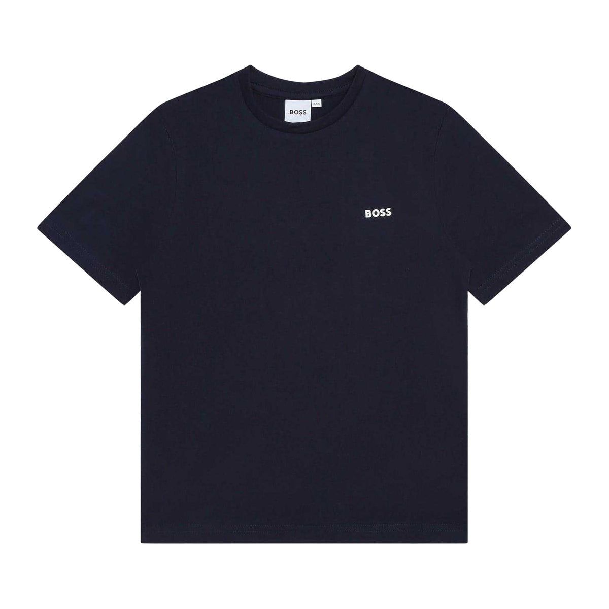 Navy - Front - Boss Boys Small Logo T-Shirt