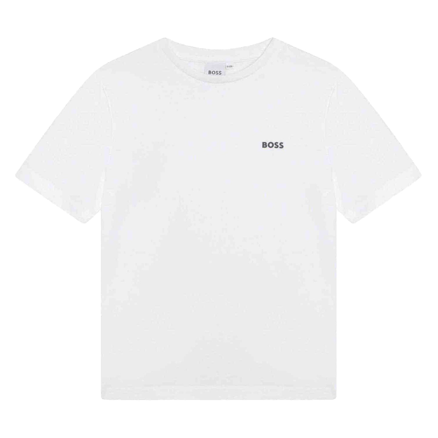White - Front - Boss Boys Small Logo T-Shirt