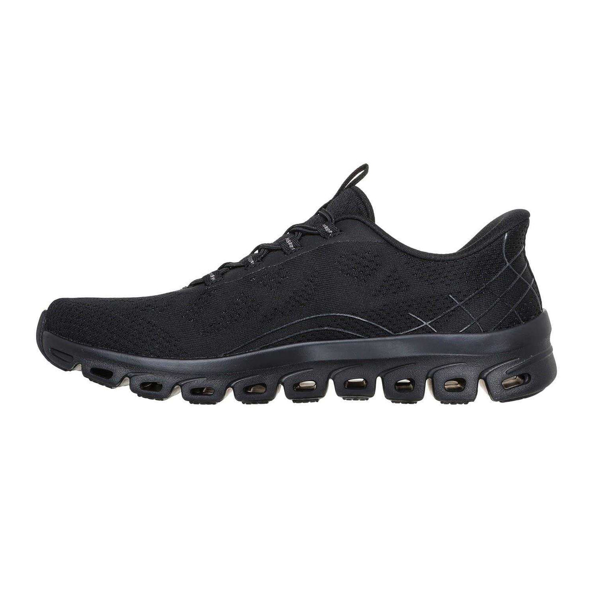 Black - Back - Skechers Womens-Ladies Gold Step Slip-In Trainers