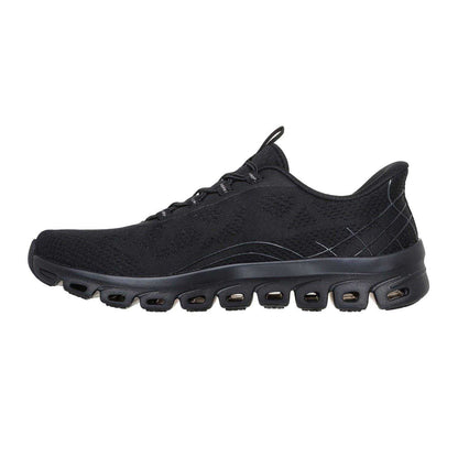 Black - Back - Skechers Womens-Ladies Gold Step Slip-In Trainers
