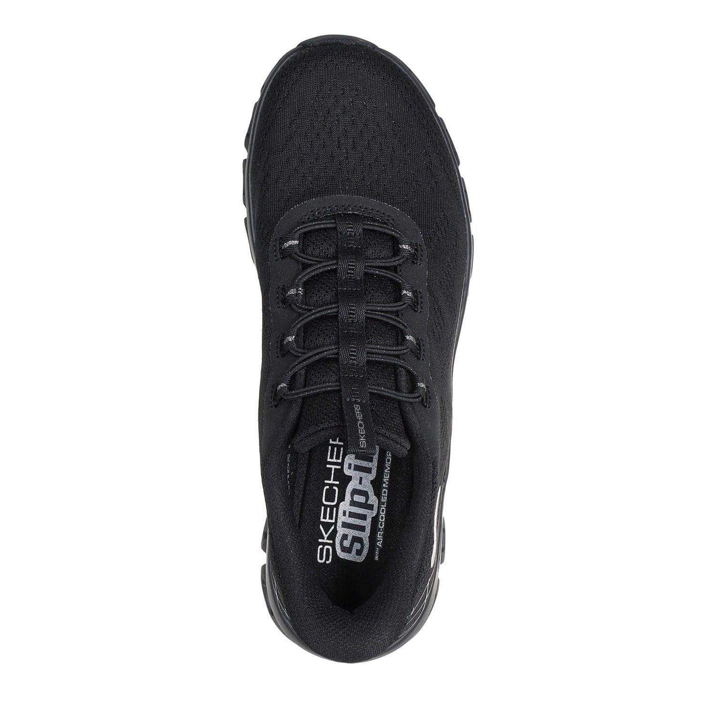 Black - Side - Skechers Womens-Ladies Gold Step Slip-In Trainers
