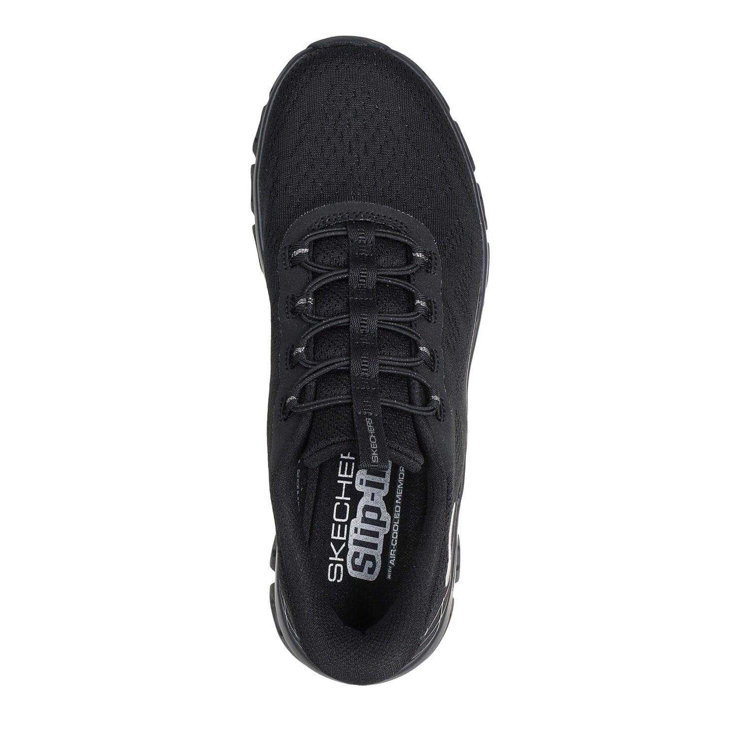 Black - Side - Skechers Womens-Ladies Gold Step Slip-In Trainers