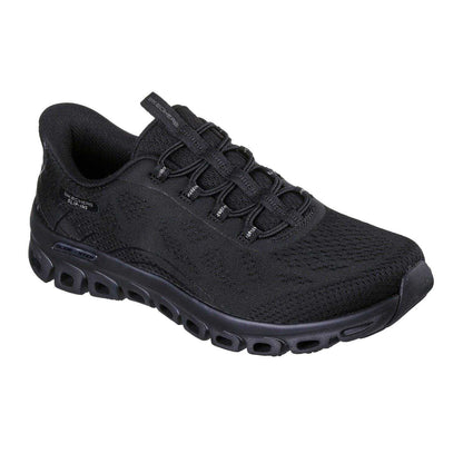 Black - Pack Shot - Skechers Womens-Ladies Gold Step Slip-In Trainers