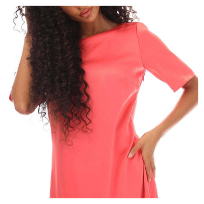 Pink - Side - Boss Womens-Ladies Dibeca Midi Dress