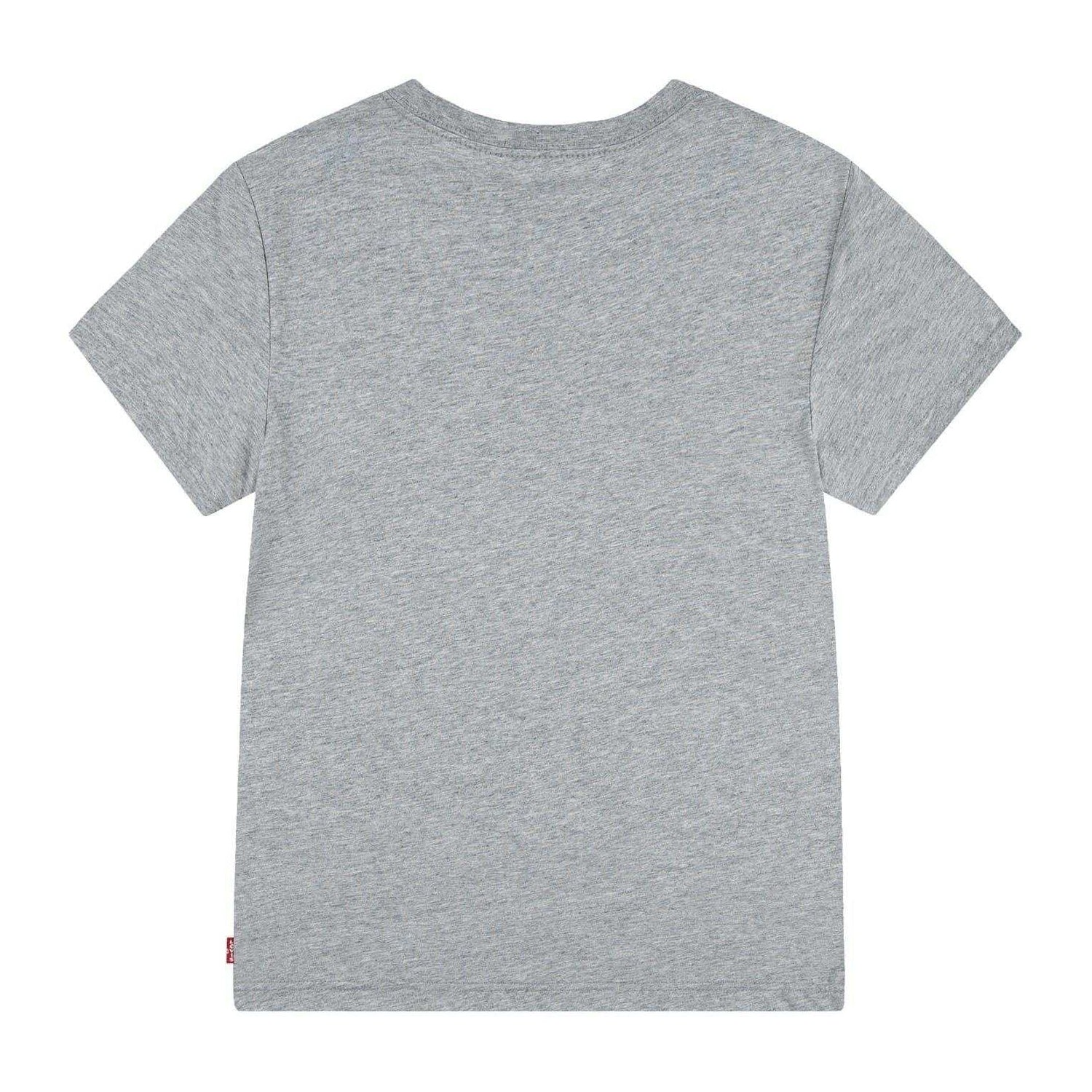 Grey - Back - Levis Childrens-Kids Batwing Logo Crew Neck T-Shirt