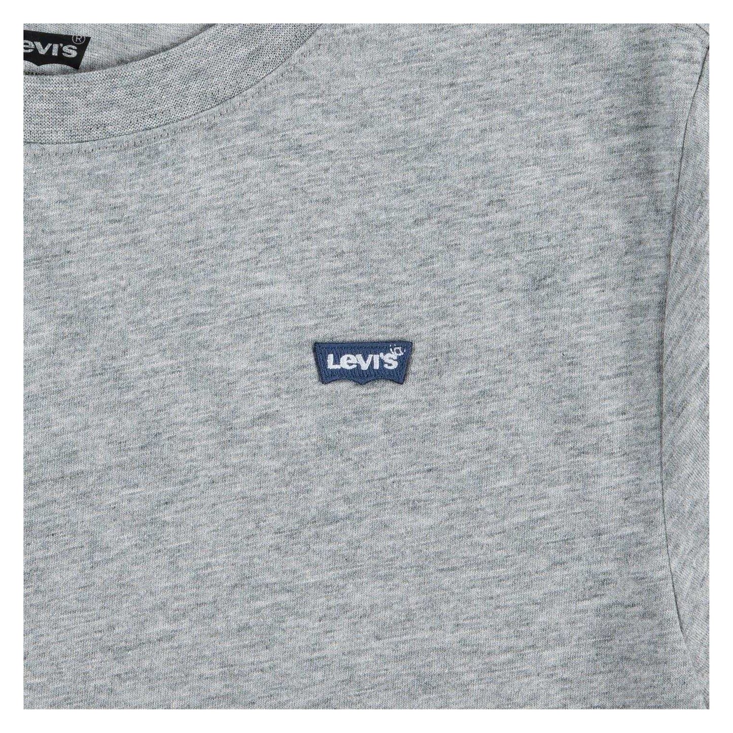 Grey - Side - Levis Childrens-Kids Batwing Logo Crew Neck T-Shirt