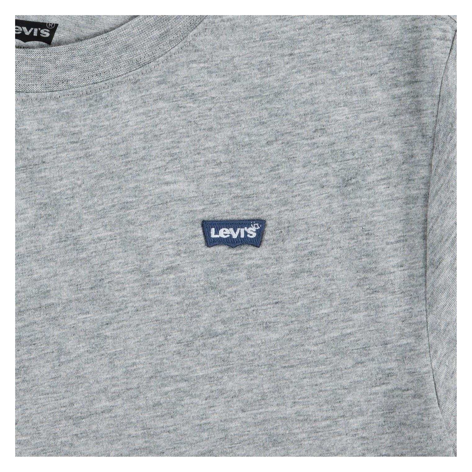 Grey - Side - Levis Childrens-Kids Batwing Logo Crew Neck T-Shirt