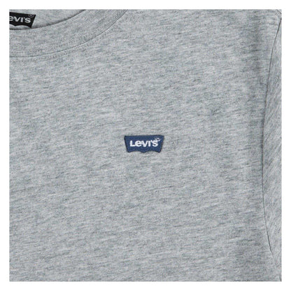 Grey - Side - Levis Childrens-Kids Batwing Logo Crew Neck T-Shirt
