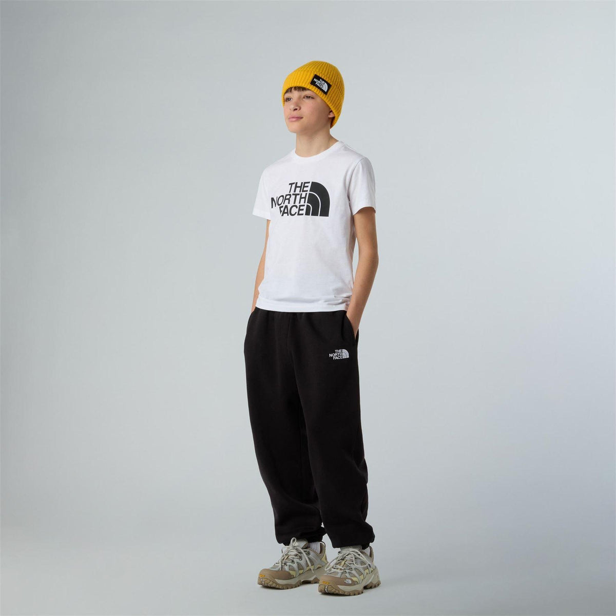White - Pack Shot - The North Face Childrens-Kids Logo Short-Sleeved T-Shirt