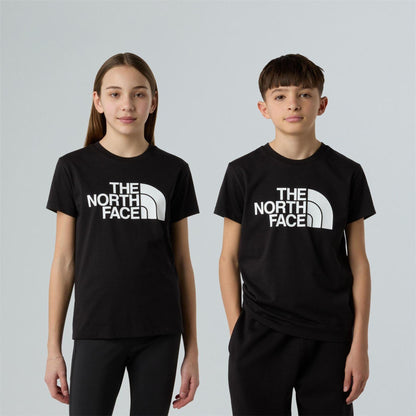 Black - Side - The North Face Childrens-Kids Logo Short-Sleeved T-Shirt