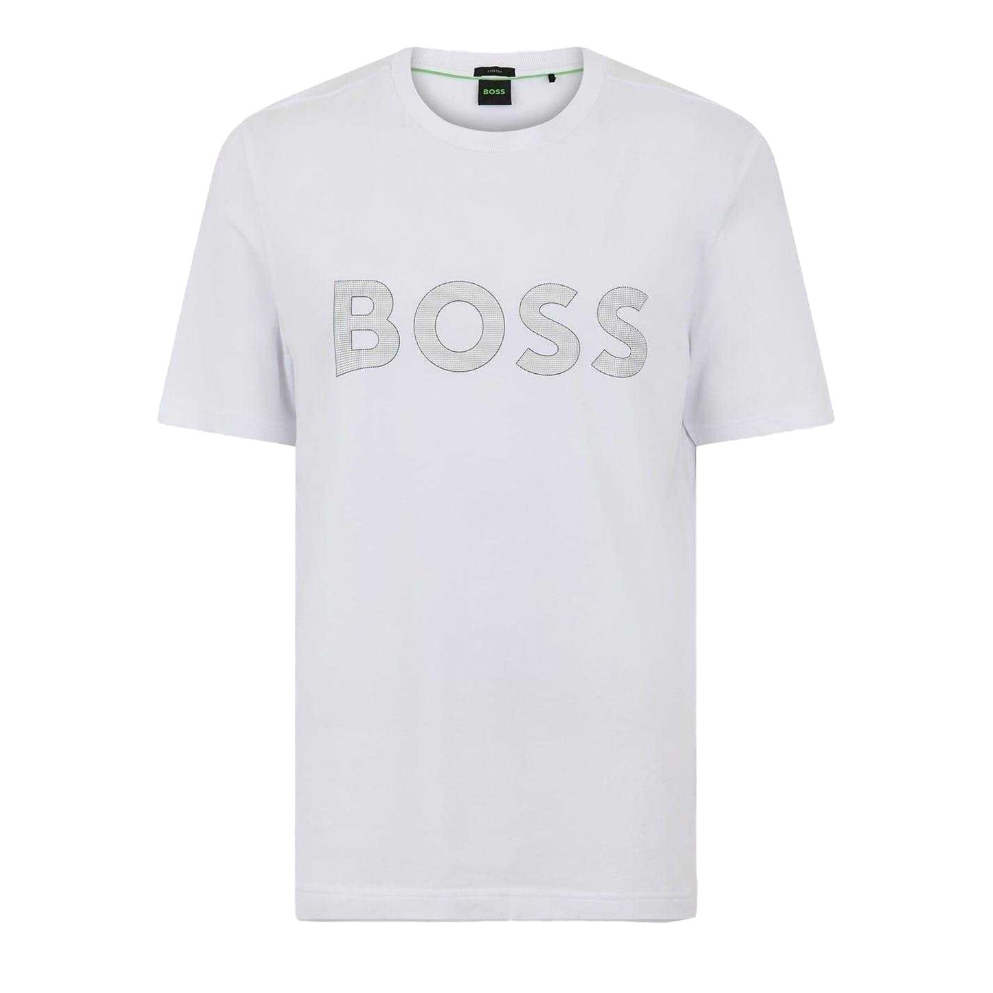 White - Front - Boss Mens Lettering Logo T-Shirt