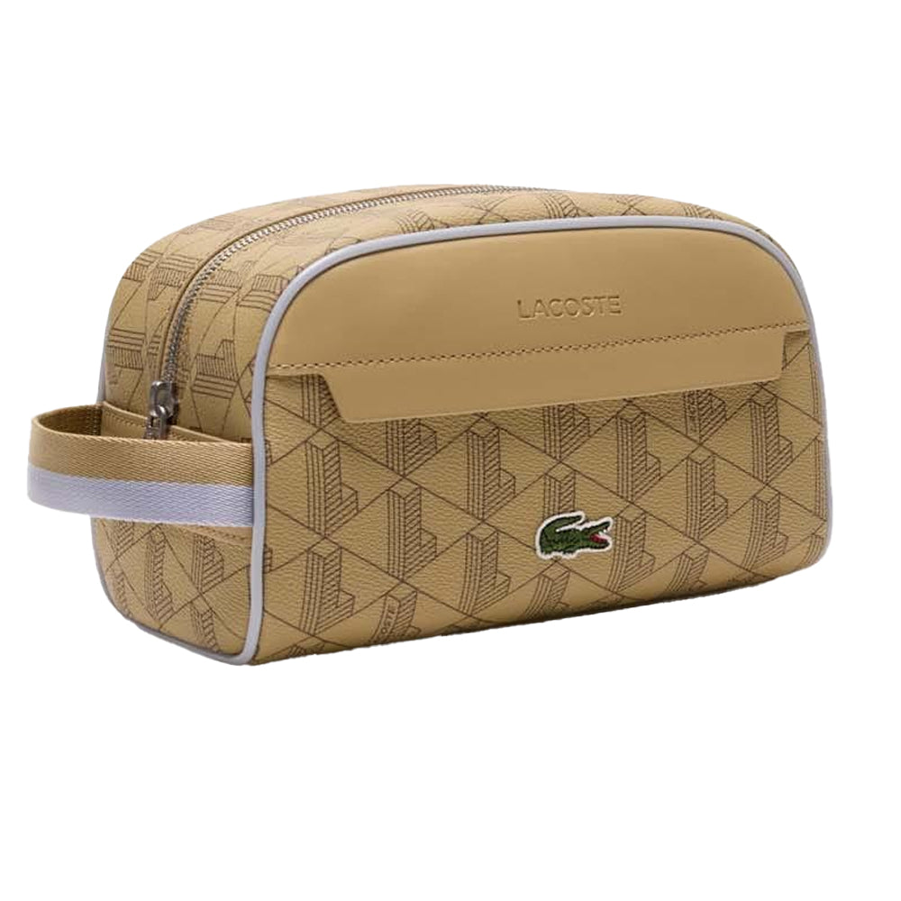 Beige - Side - Lacoste The Blend Toiletry Bag