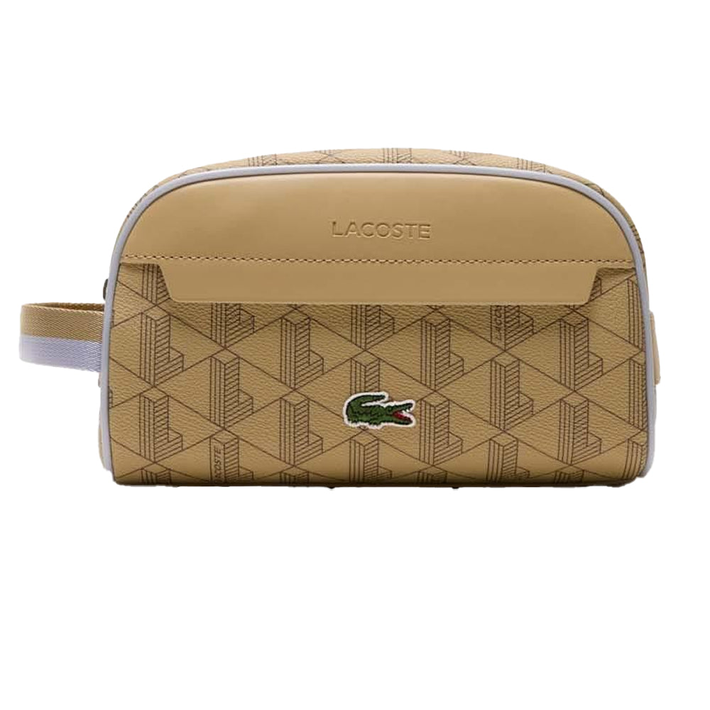 Beige - Front - Lacoste The Blend Toiletry Bag