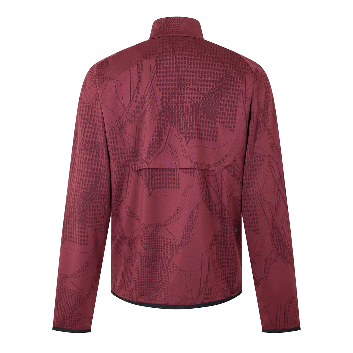 Red - Back - Boss Mens Desert Half Zip Long-Sleeved Active T-Shirt