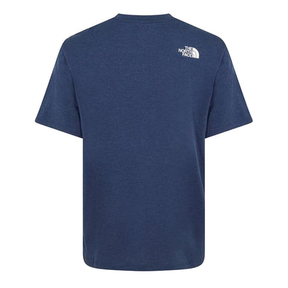 Navy Blue - Back - The North Face Mens Logo Crew Neck T-Shirt