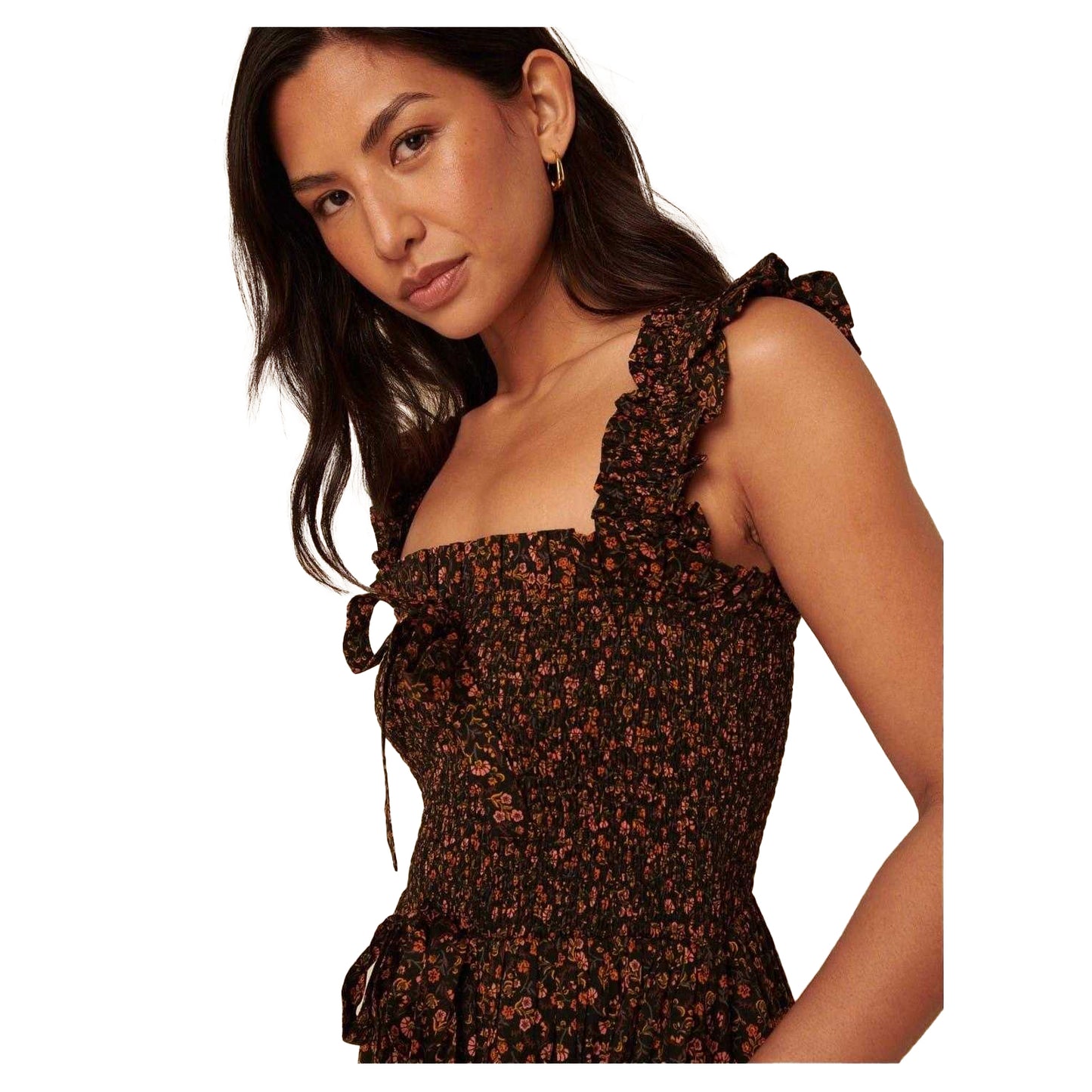 Black - Side - Nobody´s Child Womens-Ladies Christina Square Neck Midi Dress