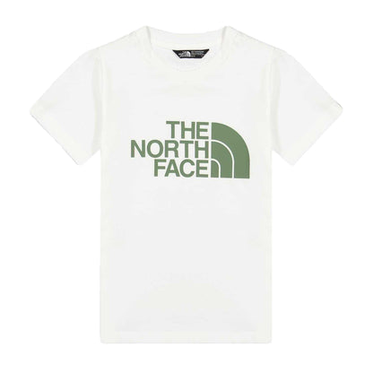 White-Green - Front - The North Face Childrens-Kids Easy Logo T-Shirt