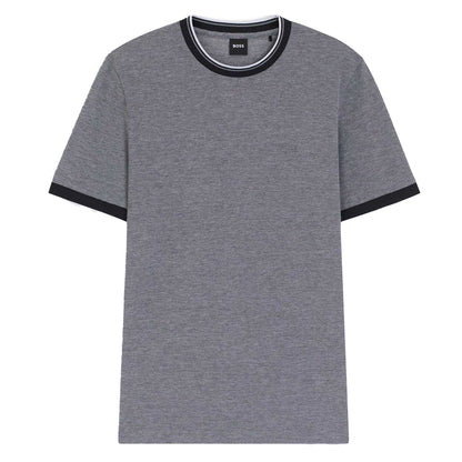 Dark Blue - Front - Boss Mens Piqué T-Shirt