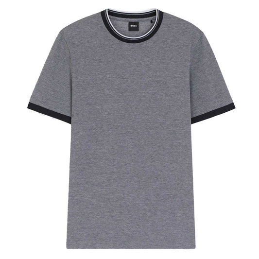 Dark Blue - Front - Boss Mens Piqué T-Shirt