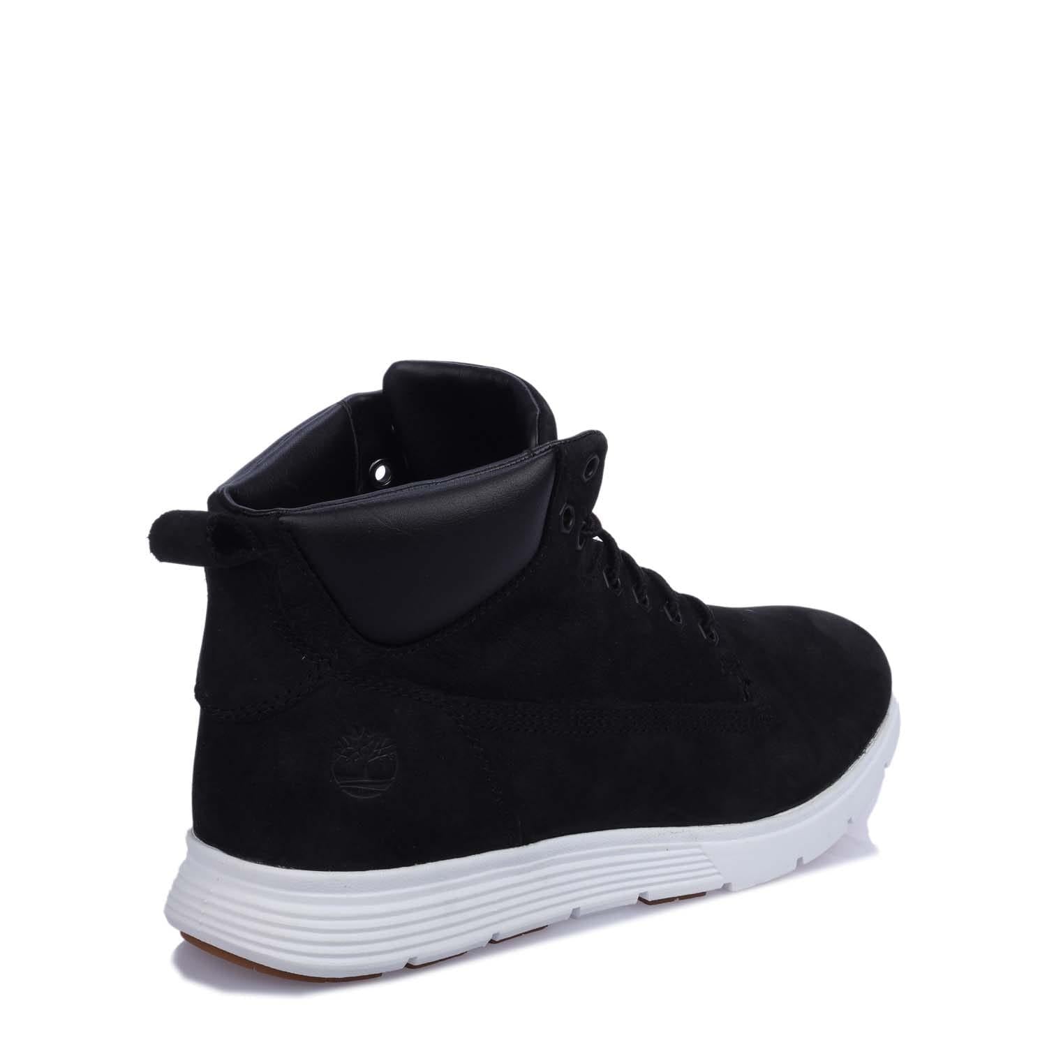 Black-White - Side - Timberland Mens Killington Nubuck Mid Cut Boots
