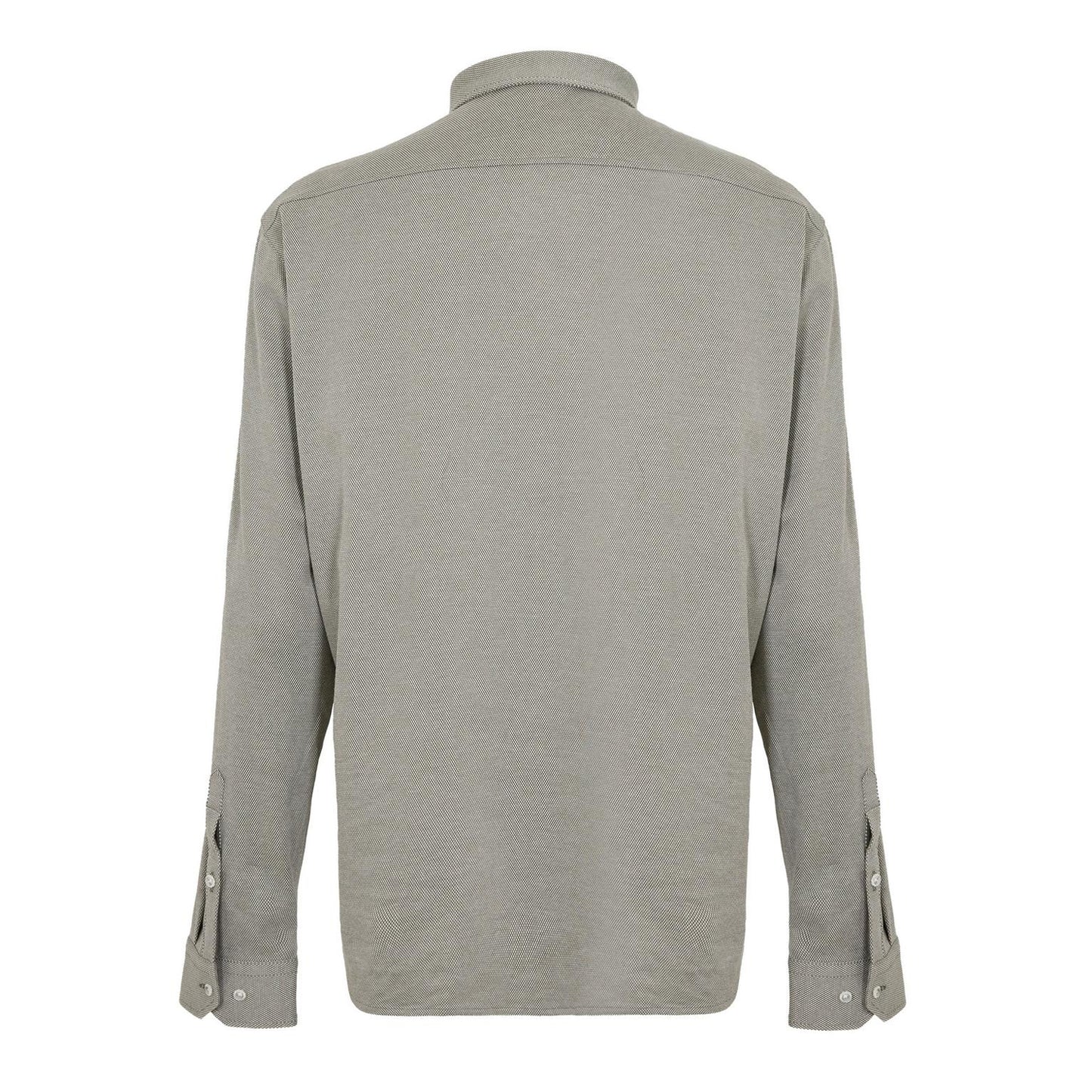 Dark Beige - Back - Boss Mens Motion Logo Cotton Shirt